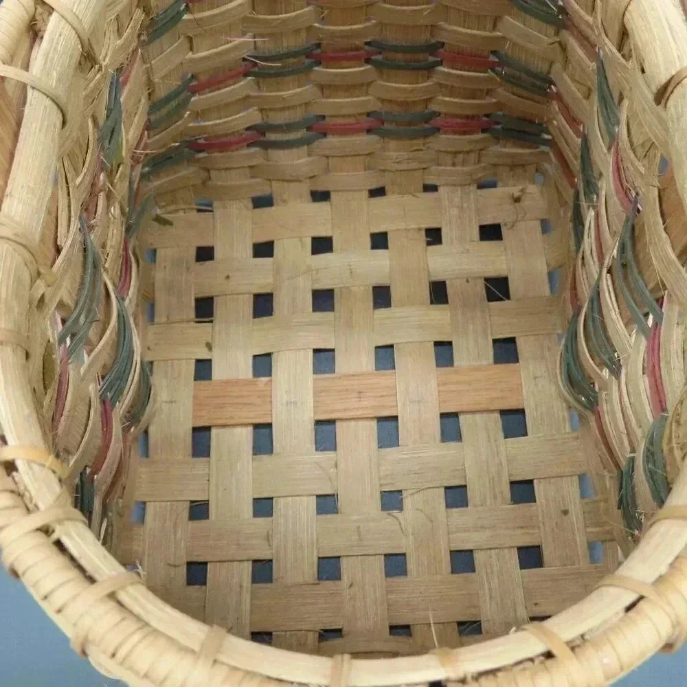 Vintage Woven Bucket Basket 12